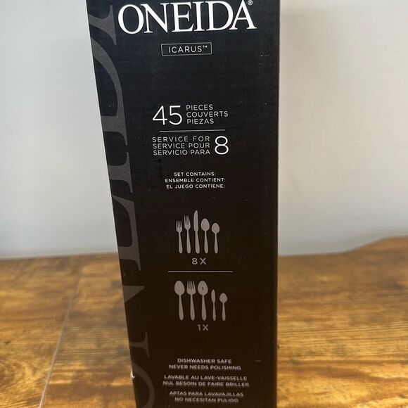 Oneida ICARUS Stainless Steel 45pc. Flatware Set Service for Eight Rust Resistan - Picture 5 of 8